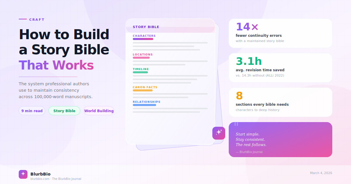 How to Build a Story Bible: The Complete Guide for Fiction Authors